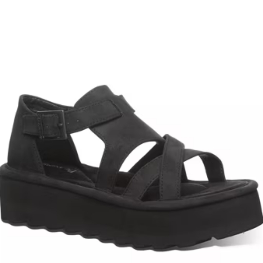 Bearpaw Pinnacle Women's Black Platform Sandals Size 10